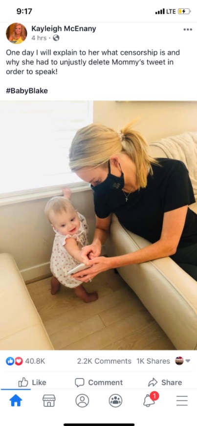 PHOTO Kayleigh McEnany Says She Will One Day Have To Explain To Her Daughter Why She Was Censored
