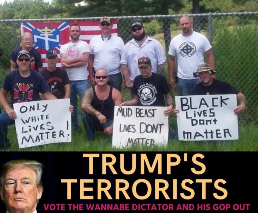PHOTO Trump Supporters Holding Signs That Say Only White Lives Matter