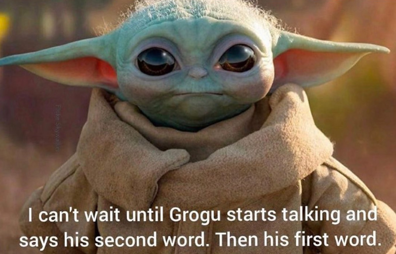 PHOTO I Can't Wait Until Grogu Starts Talking And Says His Second Word Then His First Word Meme