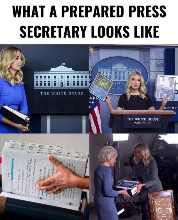 PHOTO What A Prepared Press Secretary Looks Like Kayleigh McEnany Meme