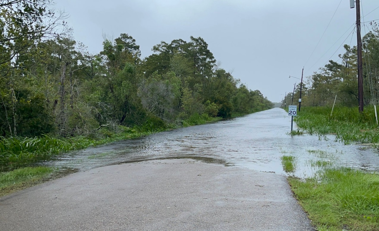 PHOTO Impassible Road In Laplace Louisiana Before Storm Surge Even Came Through