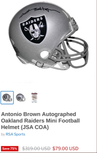 PHOTOS Antonio Brown Memorabilia Selling For 75% Off 2