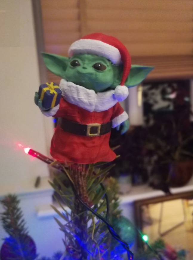 PHOTO 3D Baby Yoda Christmas Tree Topper