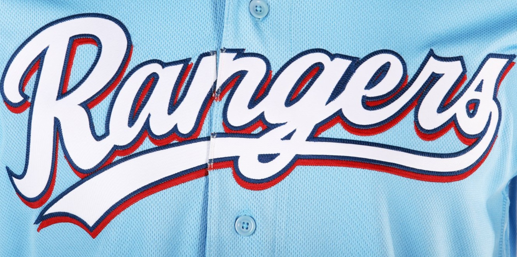 PHOTO Texas Rangers' New Sunday Baby Blues Uniforms