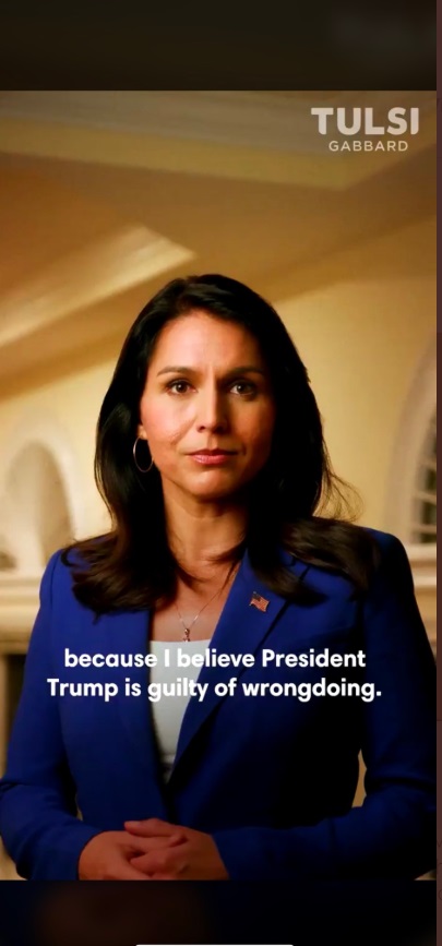 PHOTO Tulsi Gabbard Pretended That She Vote Yes To Impeach Trump