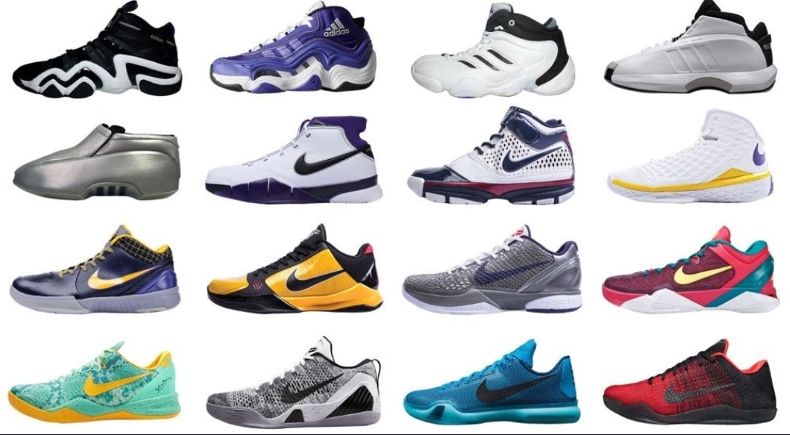 all kobes shoes