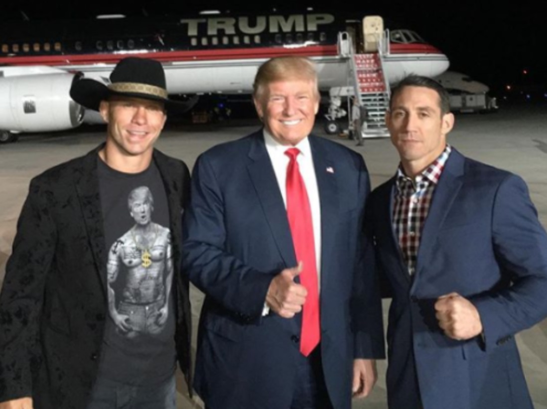 PHOTO Donald Cerrone Wore A Trump Shirt That Showed Trump Shirtless With Tattoos When He Met The President