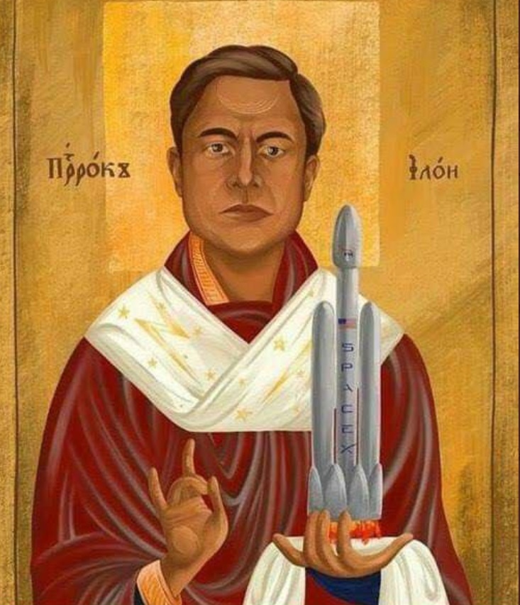 PHOTO Elon Musk Holding A Space Rocket In His Hand