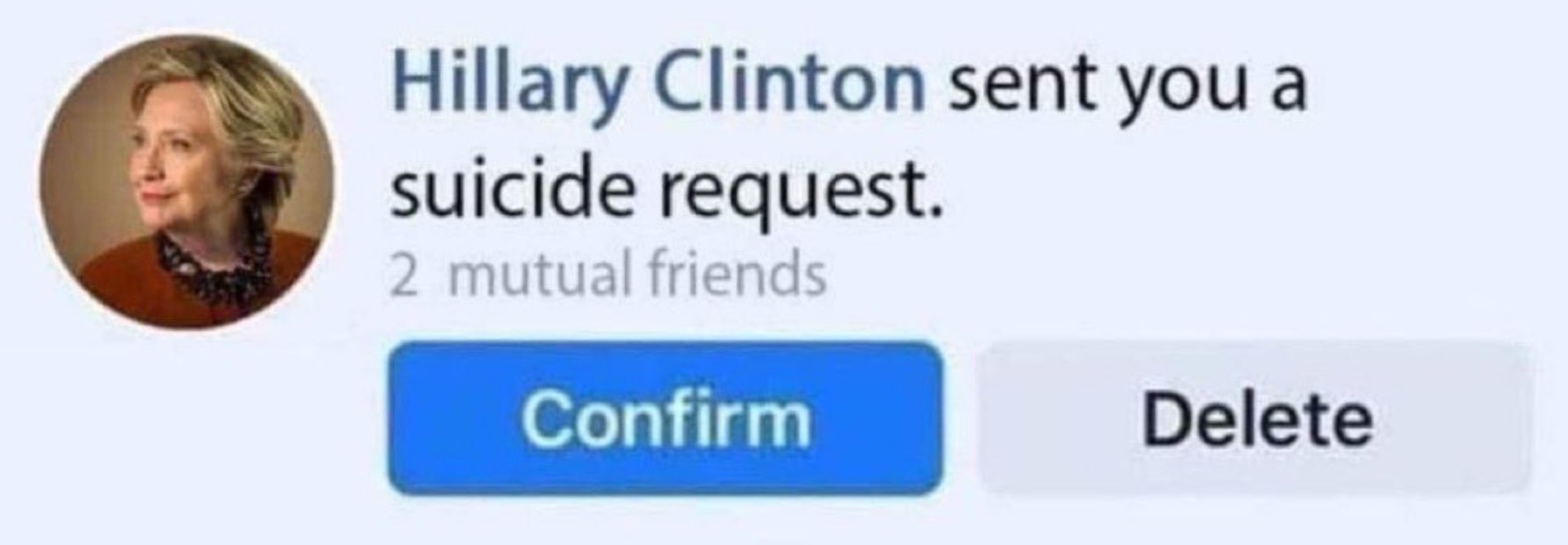 PHOTO Hillary Clinton Sent You A Suicide Request Tulsi Gabbard Notification