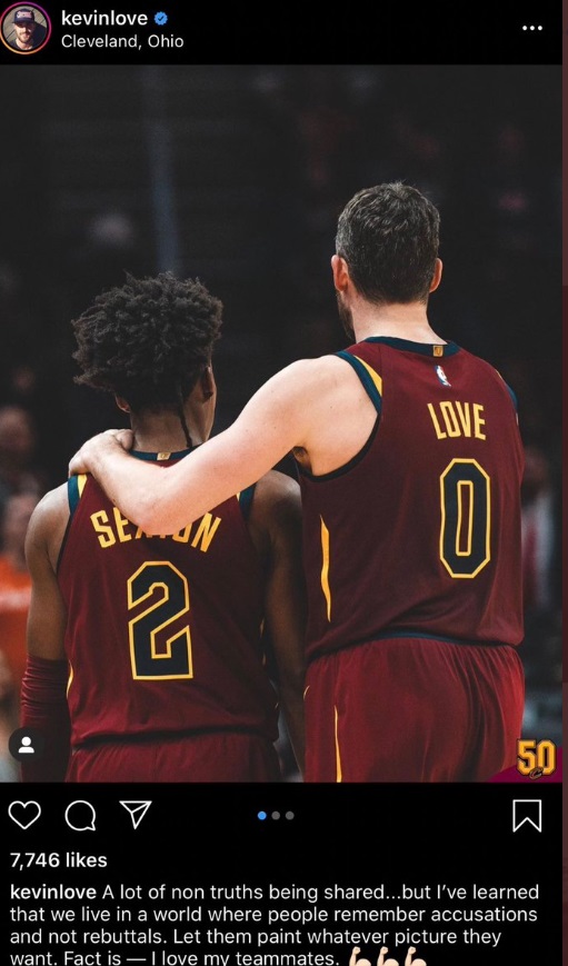 PHOTO Kevin Love Says He Still Loves Collin Sexton As A Teammate Despite Yelling At Him