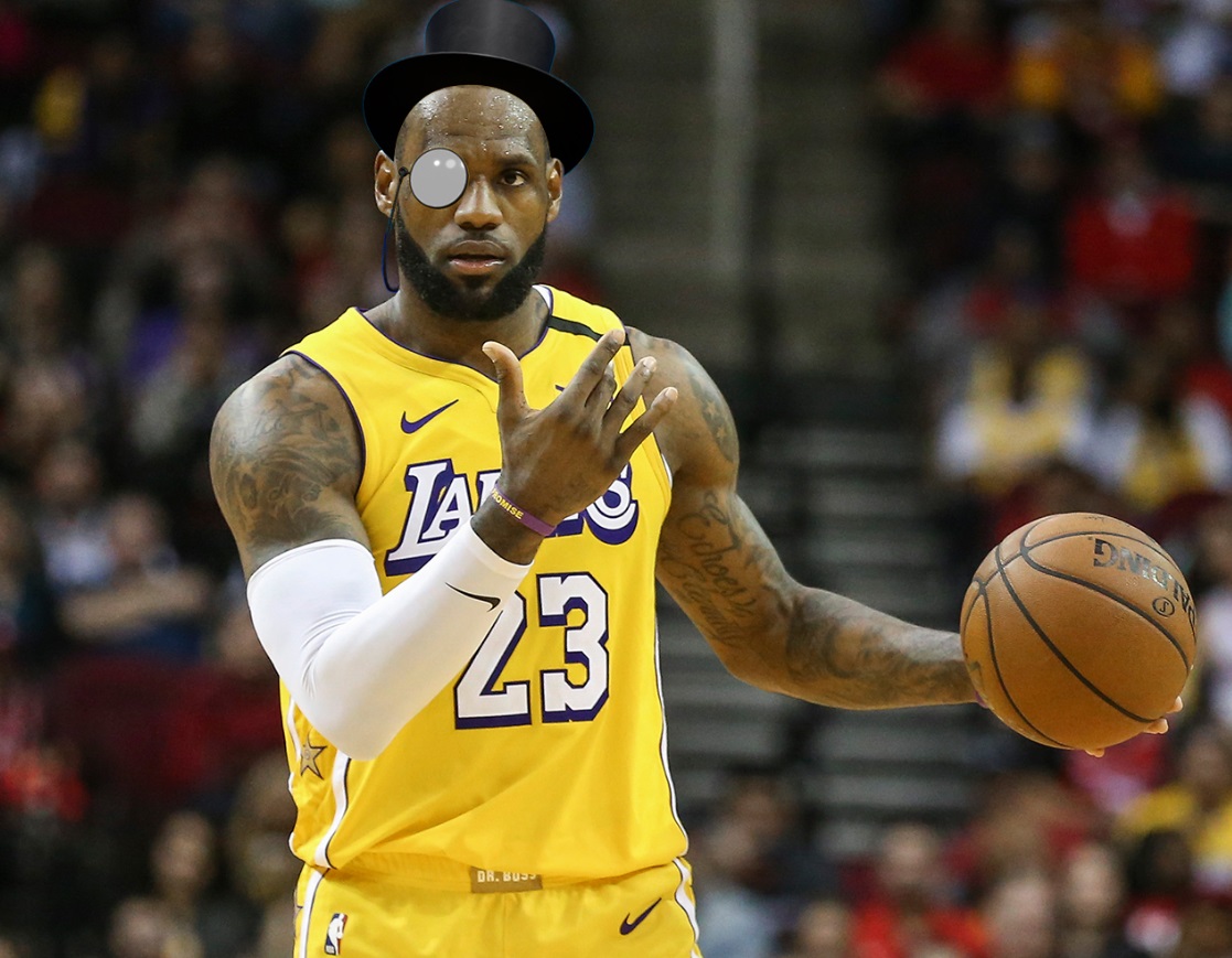 PHOTO Lebron James Wearing A Mr Peanut Top Hat And Monocles