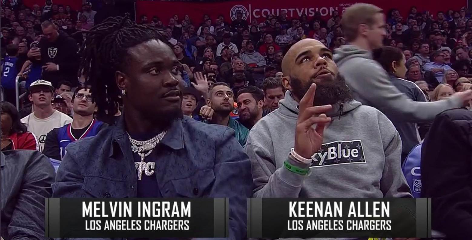 PHOTO Melvin Gordon Show On Jumbotron At Staples Center During Clippers Game And They Called Him Melvin Ingram