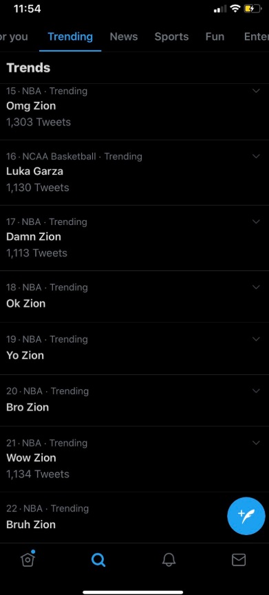 PHOTO Zion Williamson Had Omg Zion Damn Dion Ok Zion Yo Zion Bro Zion Wow Zion And Bruh Zion All Trending In The 4th Quarter