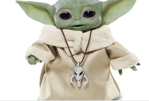 PHOTO Baby Yoda Wearing Silver Chain