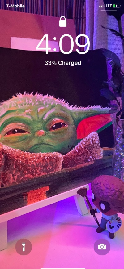 PHOTO Bob Ross Painting Baby Yoda