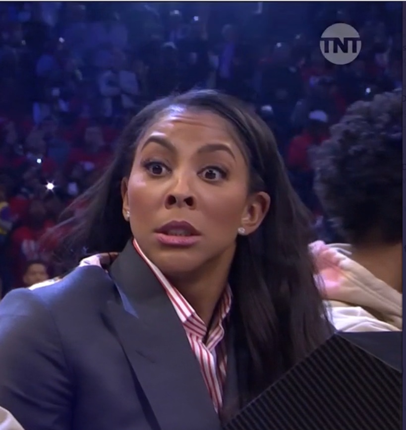 PHOTO Candace Parker Looking Spooked After Aaron Gordon's First Dunk In The Dunk Contest
