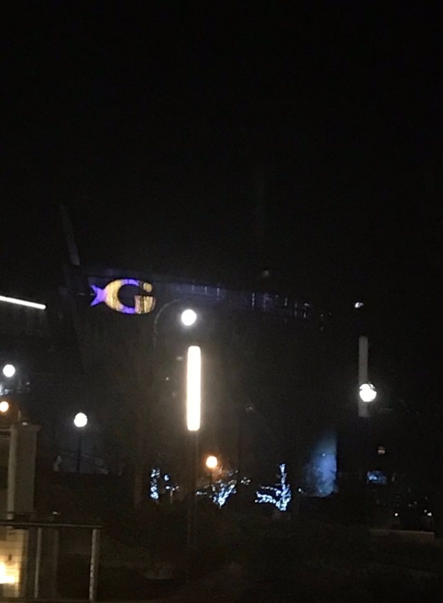PHOTO Georgia Aquarium Lit Up Purple And Gold For Gianna Bryant