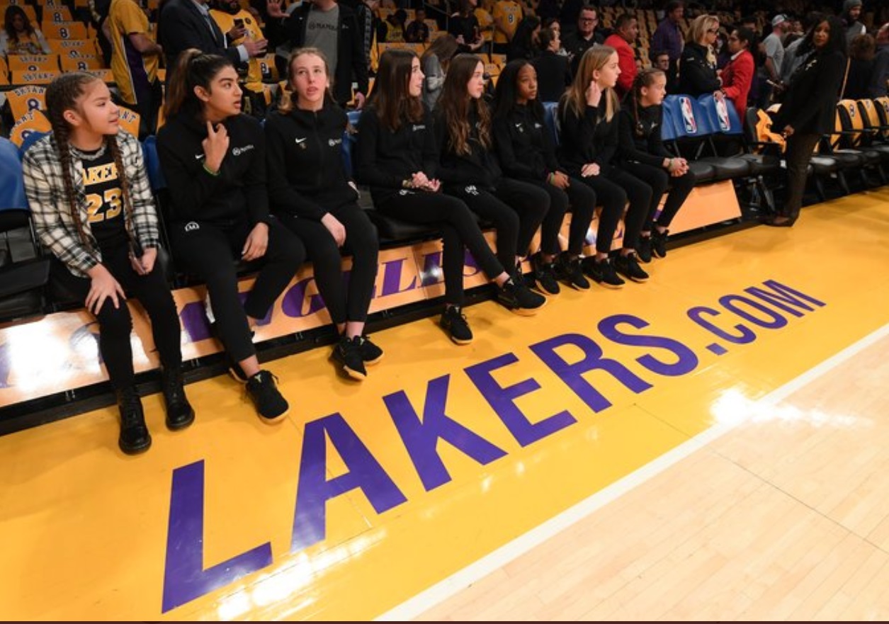 PHOTO Gianna Bryant's Teammates All Sitting Courtside For Lakers Blazers Tonight
