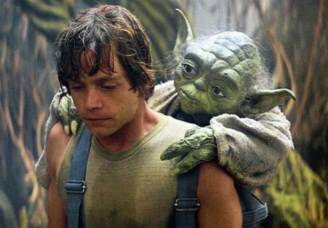 PHOTO Grown Up Yoda Lurking Behind Dude's Back