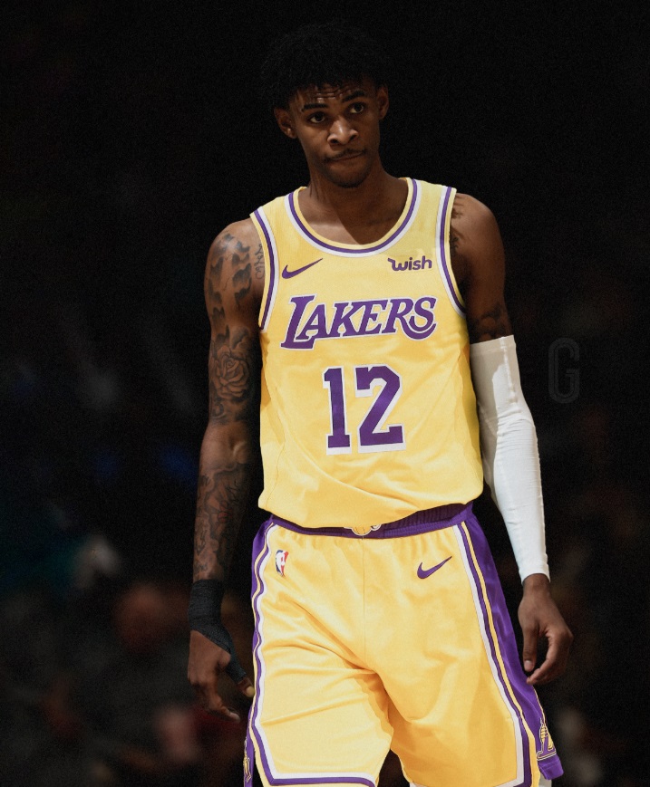 PHOTO Ja Morant In A Lakers Jersey