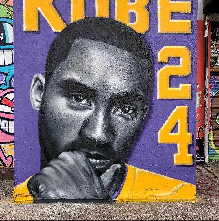PHOTO Kobe Bryant Mural In Houston Texas
