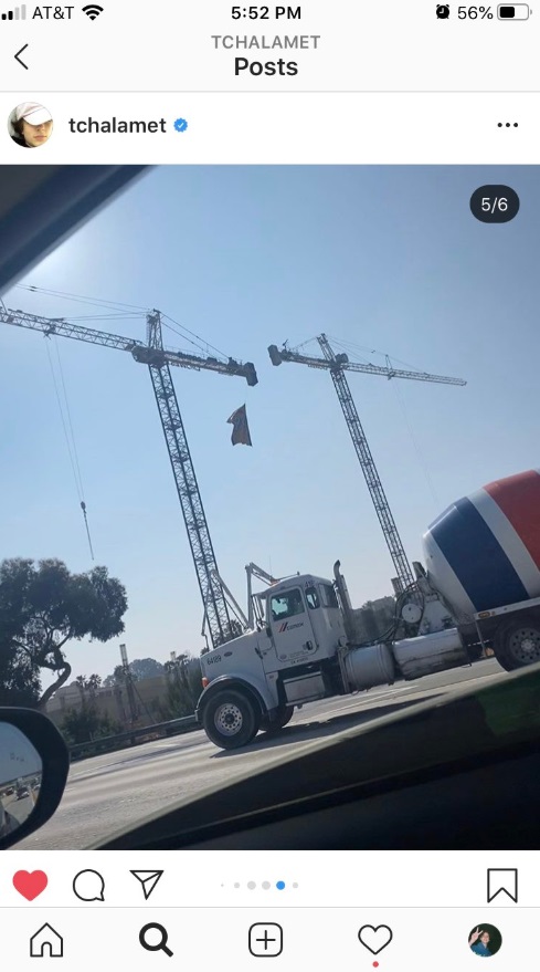 PHOTO Kobe Bryant's Jersey Hanging From Crane In Los Angeles