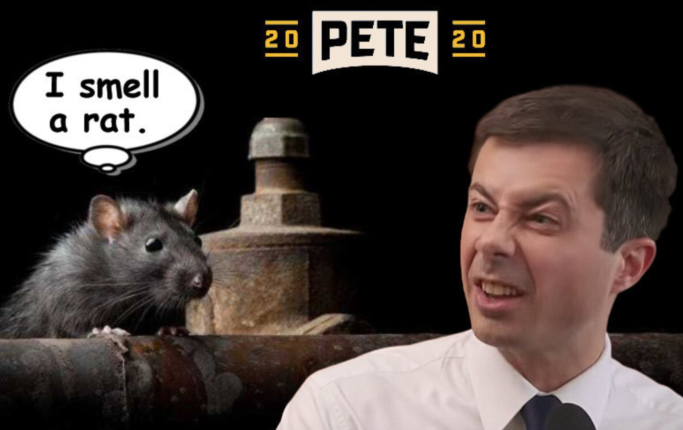 PHOTO Mayor Pete I Smell Rat