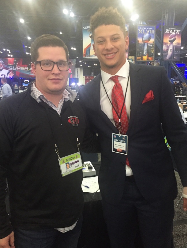 PHOTO Patrick Mahomes At Super Bowl In 2017 When He Was Just A NFL Prospect At Texas Tech
