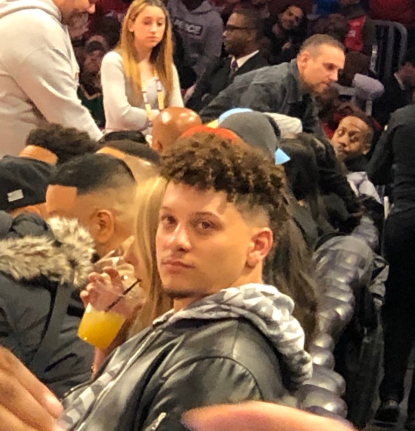 PHOTO Patrick Mahomes Courtside At All-Star Saturday Night As His Girlfriend Drinks Yellow Mixed Drink