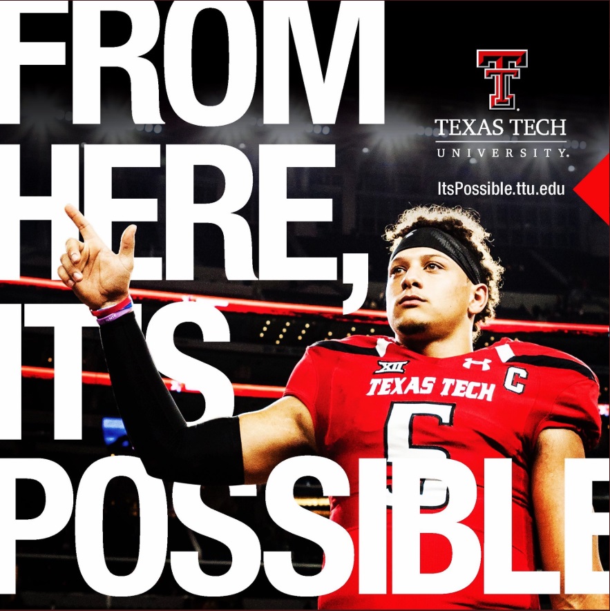 PHOTO Patrick Mahomes Representing Texas Tech From Here It's Possible
