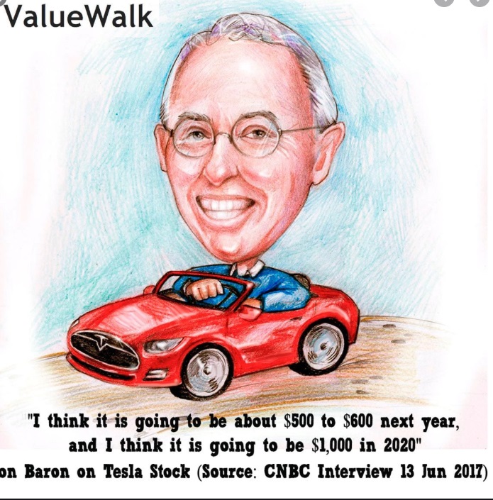 PHOTO Ron Baron Predicted Tesla Stock Would Be Worth $1,000 In 2020