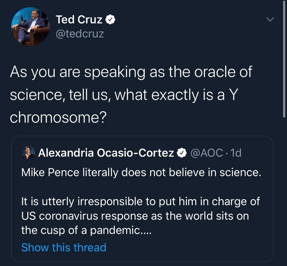 Ted Cruz Calls Out Alexandria Ocasio-Cotez For Not Knowing Science