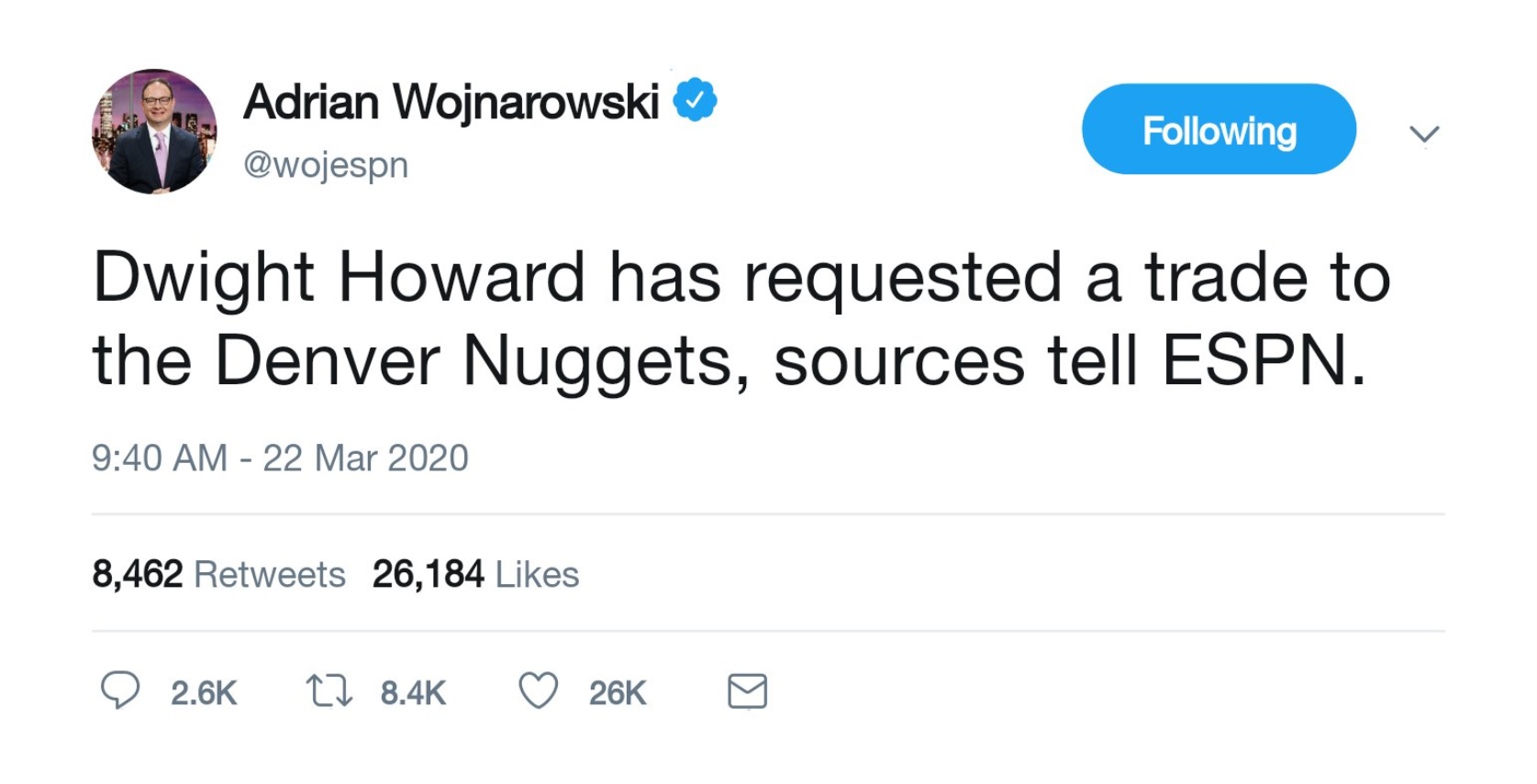 Dwight Howard Requesting Trade To Denver Nuggets To Be With Jamal Murray's Girlfriend