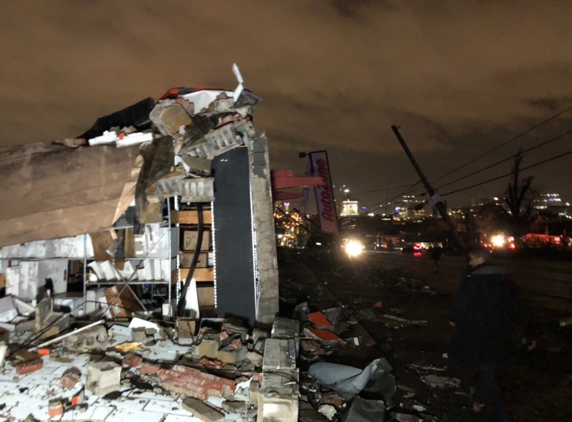 PHOTO Autozone Store Completely Leveled To The Ground By Nashville Tornado