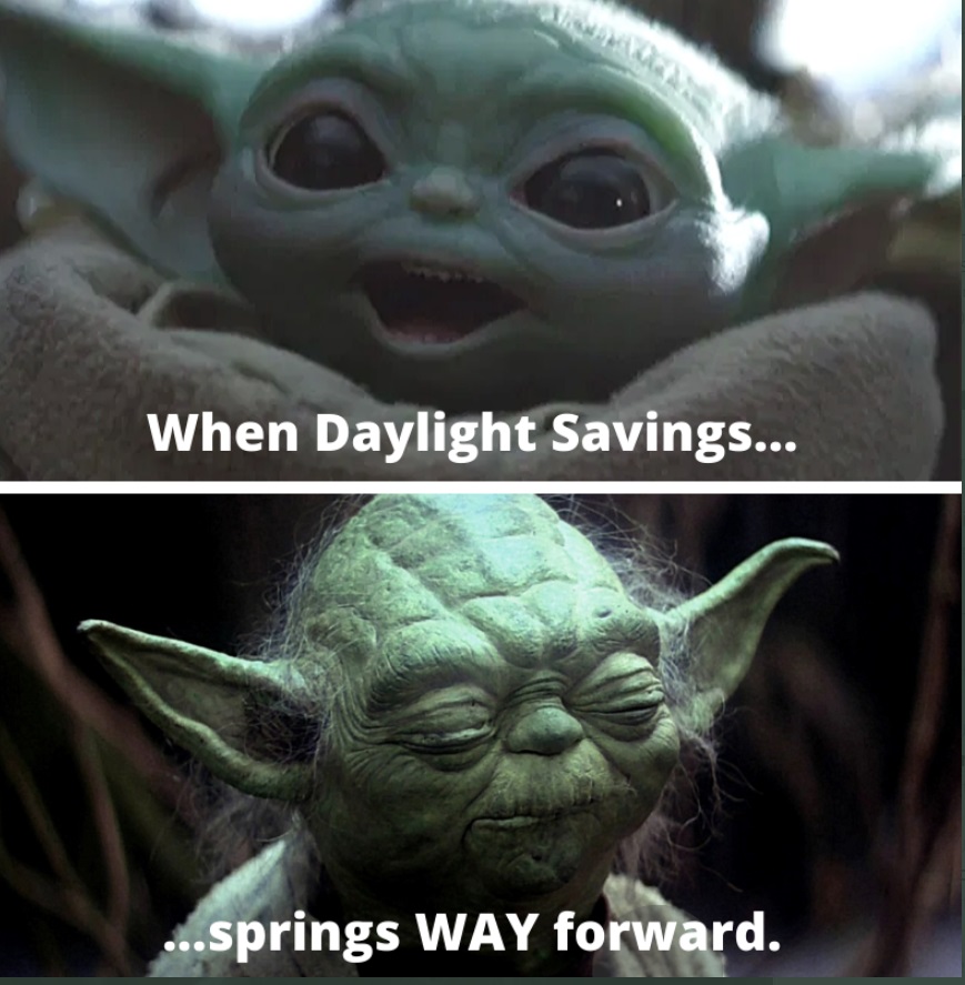 PHOTO Baby Yoda Aging Due To Daylight Savings Time