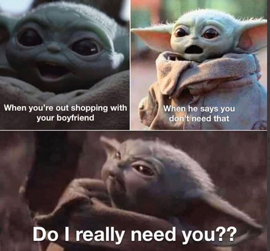 PHOTO Baby Yoda Do I Really Need You Boyfriend Meme