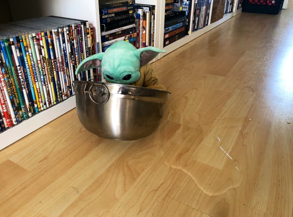PHOTO Baby Yoda Drinking Tea Out Of A Bowl