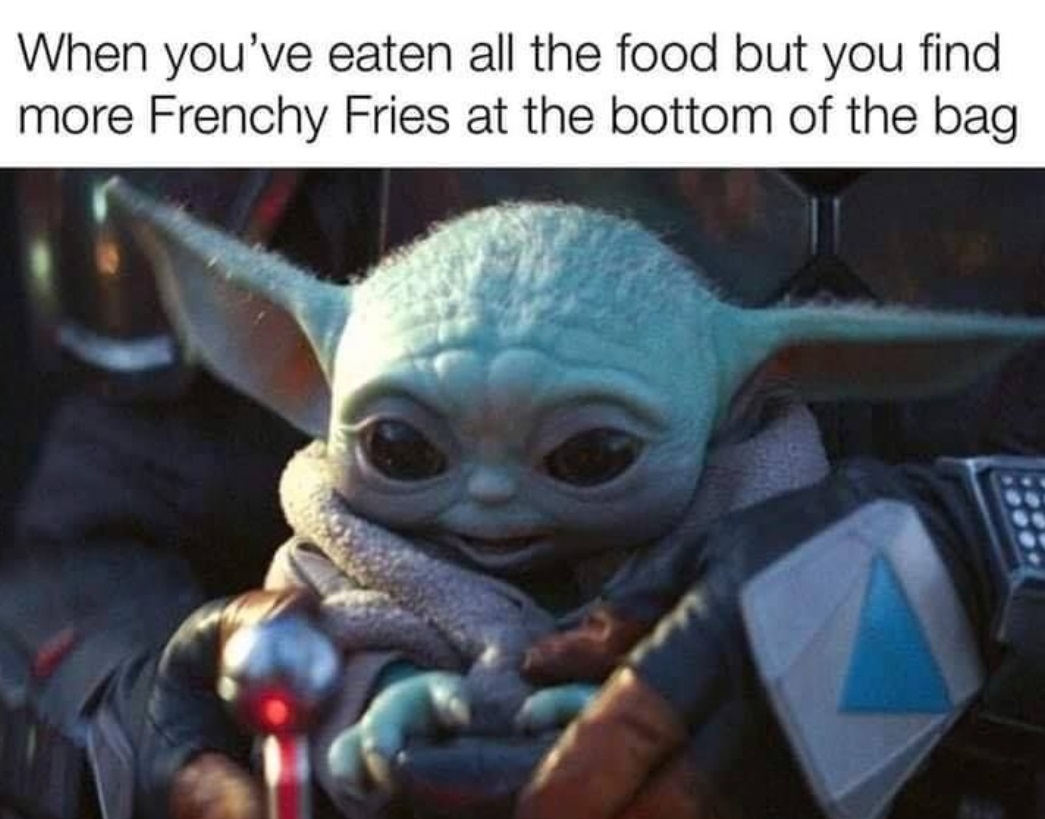 PHOTO Baby Yoda Found More Fries At Bottom Of Food Bag