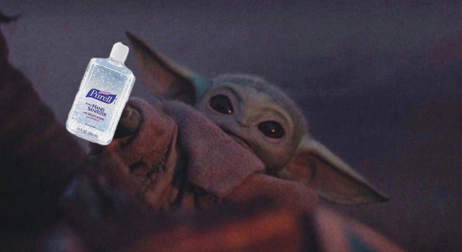 PHOTO Baby Yoda Handing You Purell Hand Sanitizer To Help During Corona Virus Outbreak