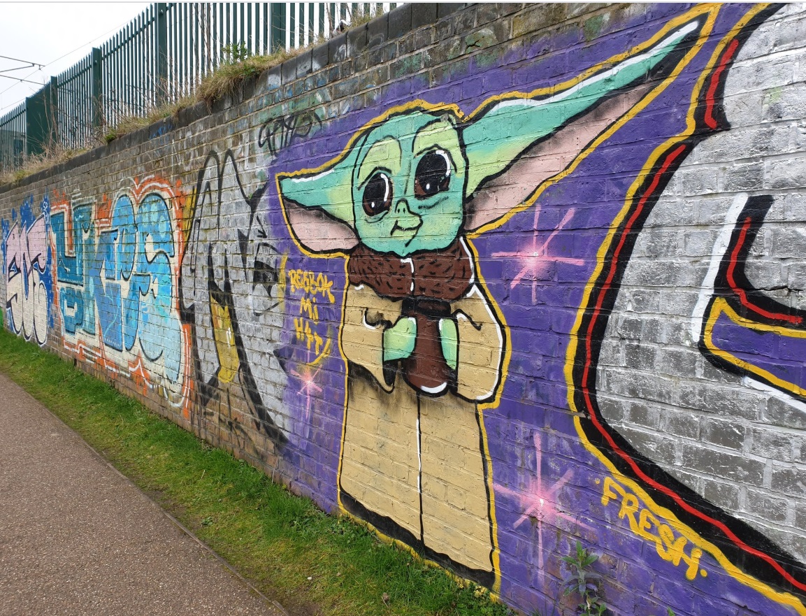 PHOTO Baby Yoda Mural In Selly Oak