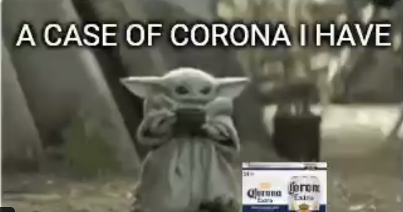 PHOTO Baby Yoda With A Can Of Corona Beer
