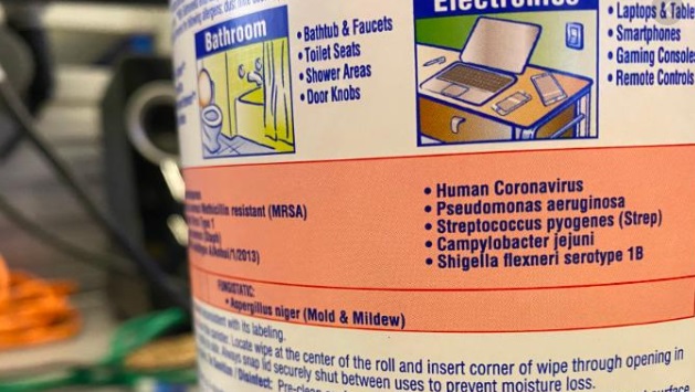PHOTO Back Of Lysol Bottle Says It Kills Human Coronavirus