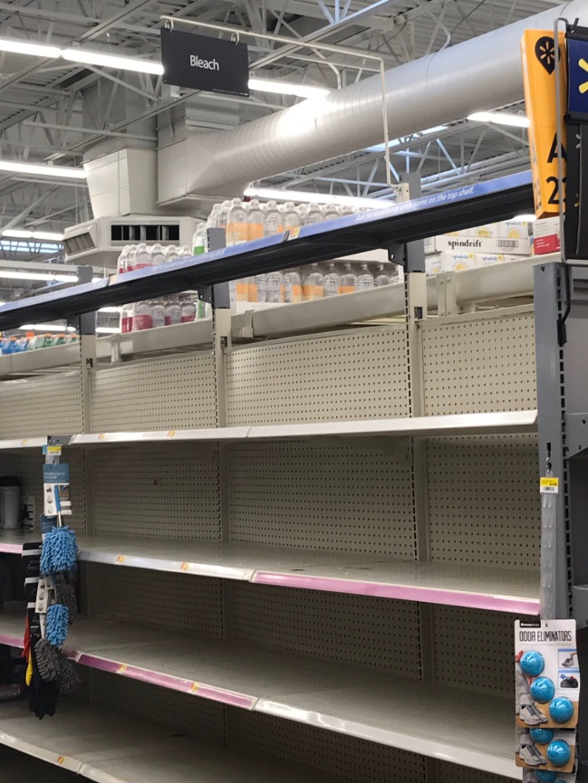PHOTO Bleach Soldout At Washington Store Due To Corona Virus