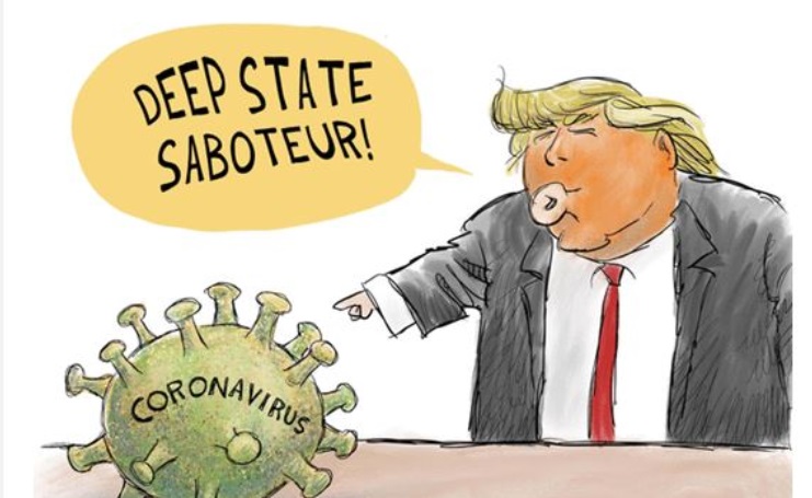 PHOTO Donald Trump Calling Corona Virus The Deep State Meme