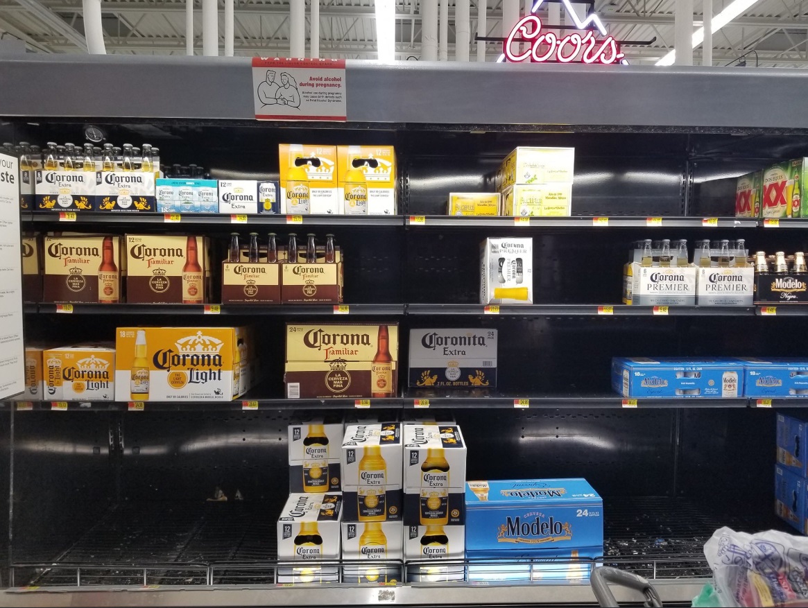 PHOTO Every Kind Of Beer Except Corona Is Sold Out At Washington State Store As Corona Virus News Impacts More People
