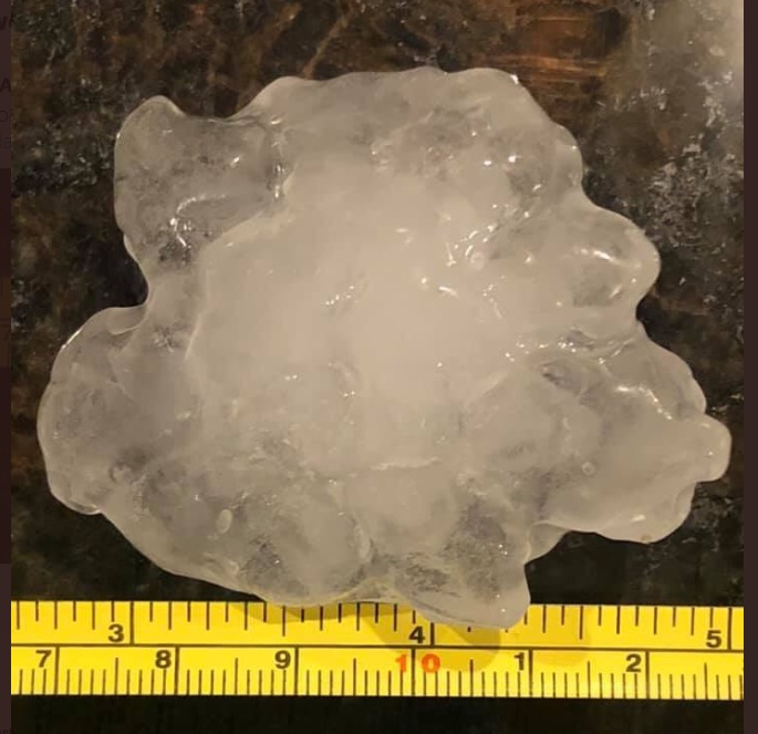 PHOTO Hail The Size Of A Basketball Coming Down During Nashville Tornado