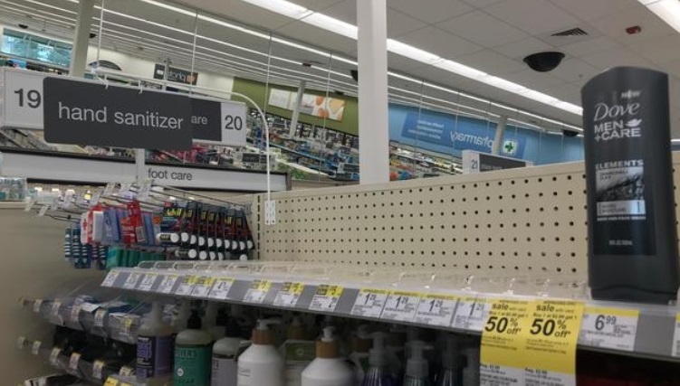 PHOTO Hand Sanitizer Sold Out At Target Walgreens CVS In Missoula Montana