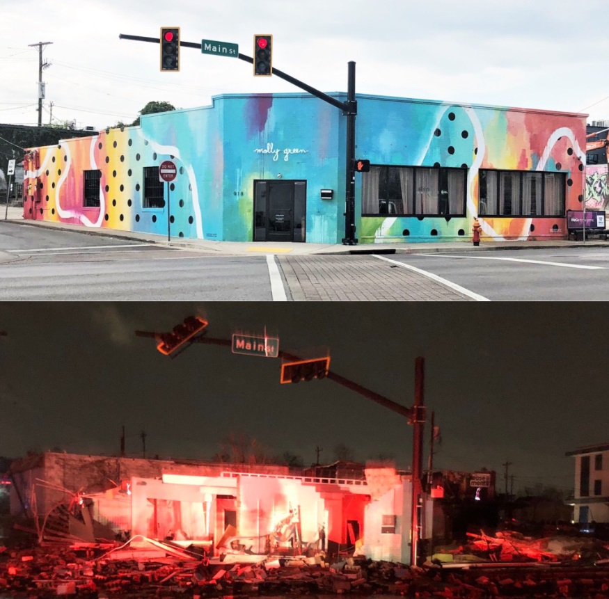 PHOTO Main Street In Nashville Before And After Tornado Hit