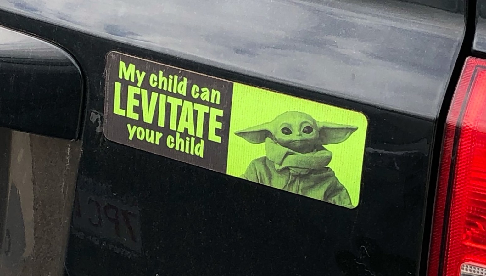 PHOTO My Child Can Levitate Your Child Baby Yoda Bumper Sticker