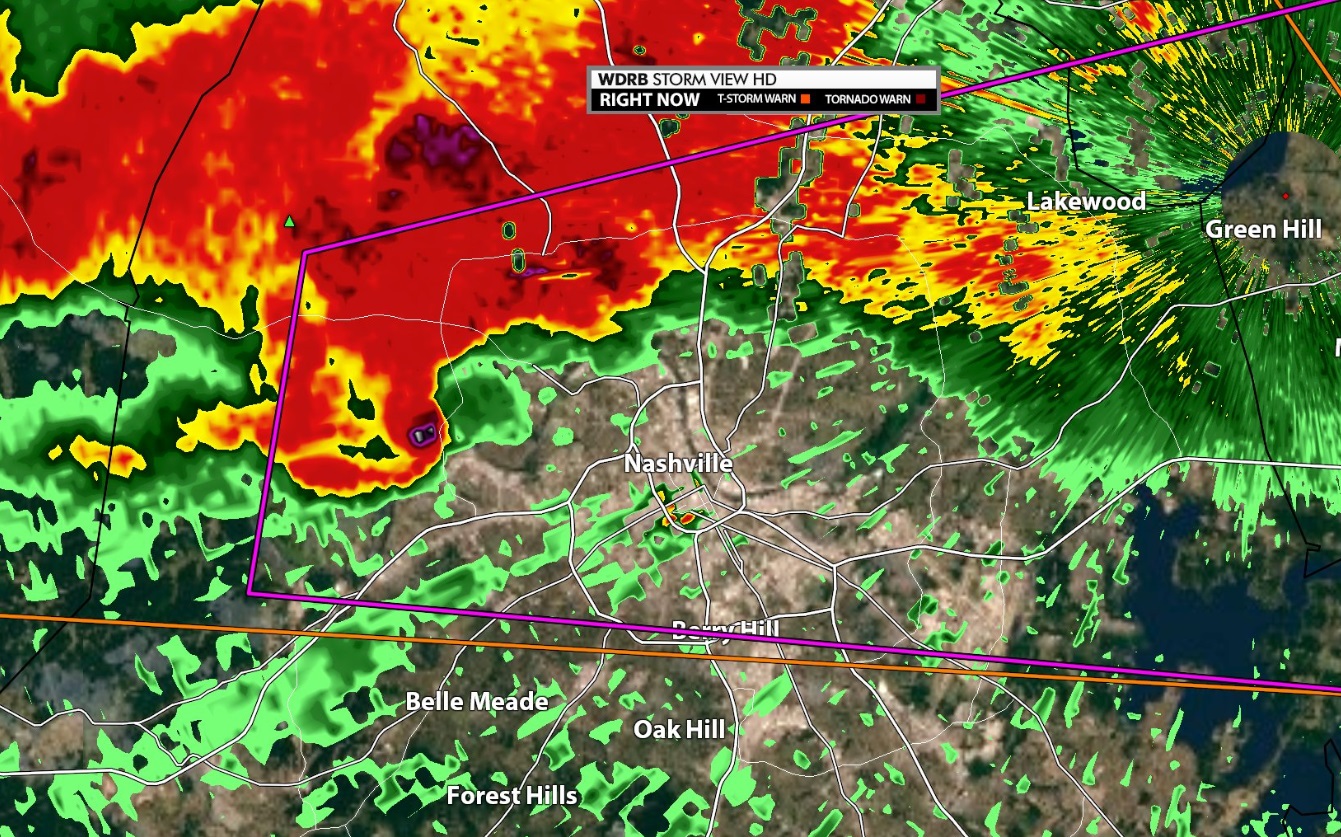 PHOTO Nasvhille Weather Radar Showed Giant Black Hole Which Was Dangerous Flying Debree During Nashville Tornado